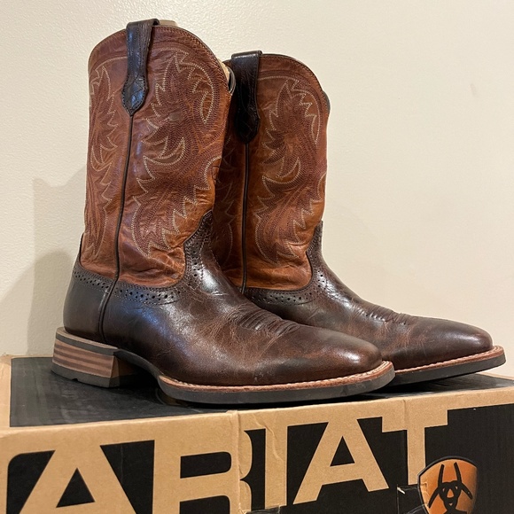 Ariat Mens Quickdraw Square Toe Western Boots - Picture 2 of 4